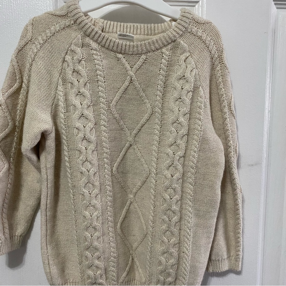H&M Cream Cable Knit Sweater (Size 1.5-2 Yrs) like New